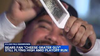 Chicago Bears Fan Goes Viral As Cheese Grater Guy During Playoff Win Against Green Bay Packers
