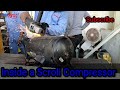 How scroll works  inside a compressor  cut scrap