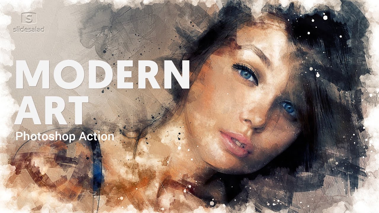 Modern Art Photoshop Action Tutorial Slidesalad Youtube