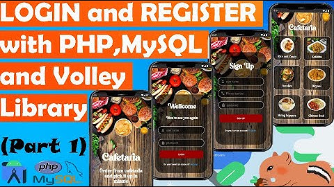 login and register with php MySQL and volley library in android studio 2023 (part 1)