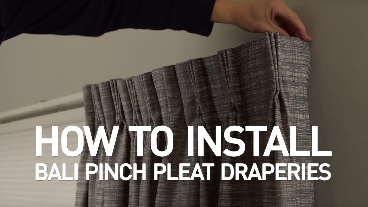 How To Install Bali Pinch Pleat Draperies Outside Mount Youtube