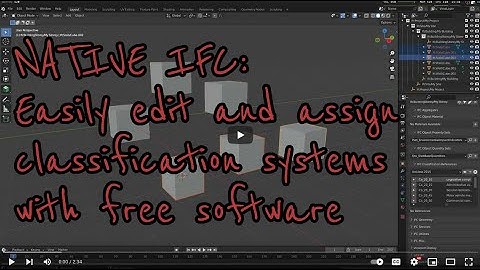 How to assign classification systems in Native IFC with the BlenderBIM Add-on