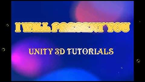 Unity 3d Tutorials Channel Intro Or Trailer Video
