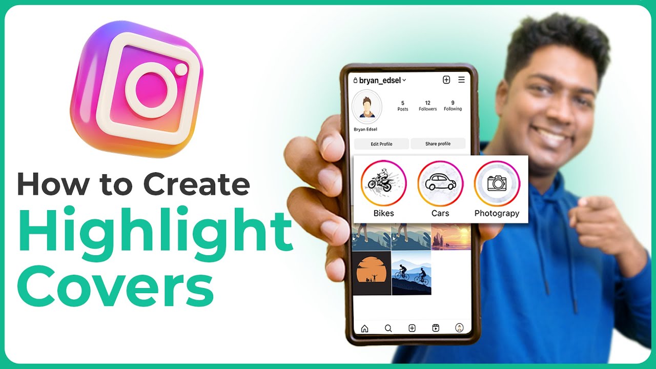 How To Create Instagram Story Highlight Covers - 2023 - YouTube