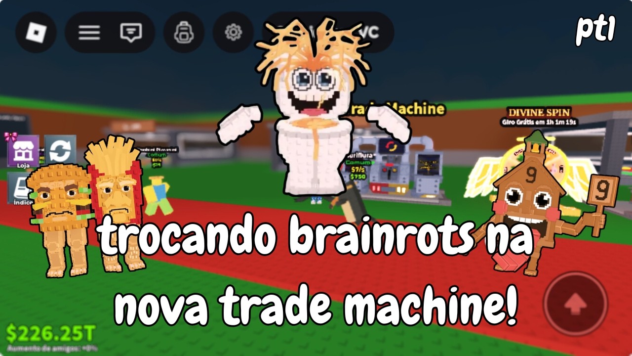 🔥TROCANDO BRAINROTS NA NOVA TRADE MACHINE NO ROUBE UM BRAINROT… e olha so no que deu!