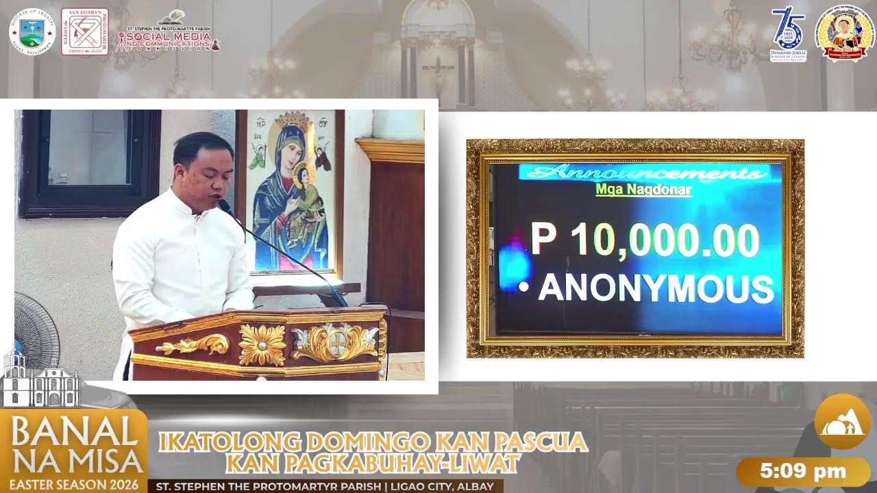 Banal na Misa | IKATOLONG DOMINGO KAN PASCUA KAN PAGKABUHAY-LIWAT