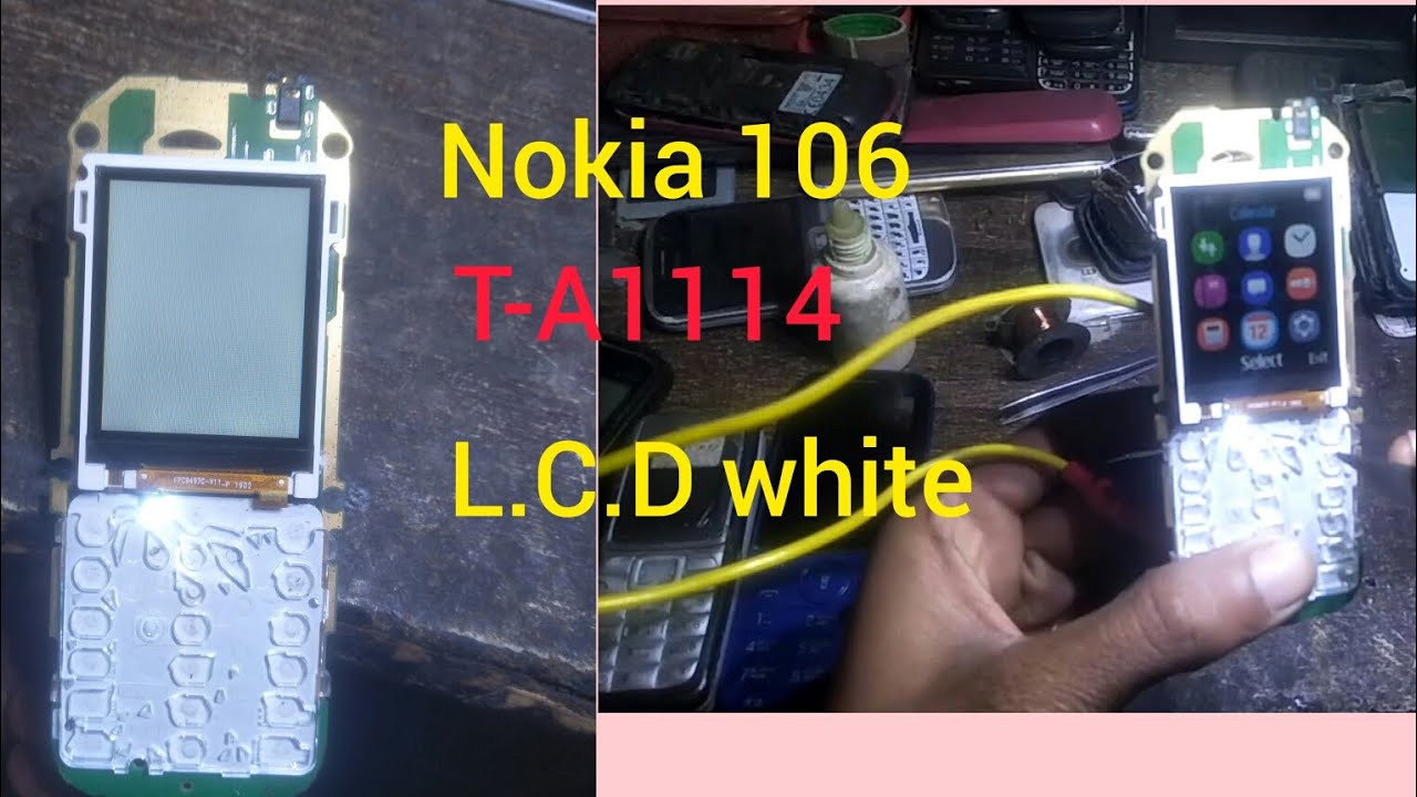 nokia 106 (TA1114) lcd ways/nokia TA1114 white display solution