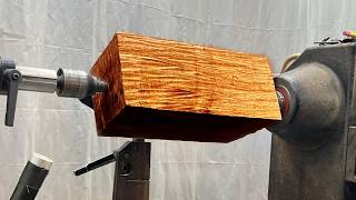 Hollowing End Grain with ONLY a BOWL GOUGE - Turning a Vase Inside Out - Red Oak