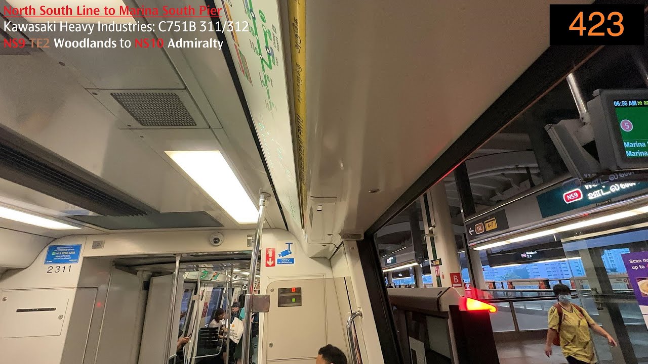⁴ᴷ [Solo KNS entry] SMRT Trains, NSL Train Ride [Woodlands → Admiralty ...