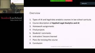 How to Teach Applied Legal Analytics and AI to Law Students: a Report from Prof. Kevin Ashley