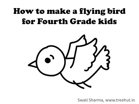 How to draw a flying bird for Fourth Grade kids