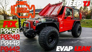 Jeep TJ Code P0456 Evap Leak Code FIX | What to check - YouTube