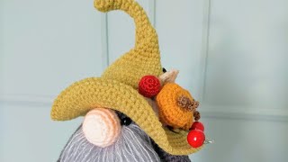 Crochet halloween gnome /witch gnome