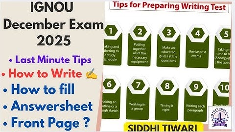 IGNOU December Exam Last Minutes Tips ,How to Write Answer writing in Exam to Score 80% |IGNOU Exam 