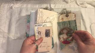 Faux Midori cover with 2 Travelers notebook inserts French Classifieds Tsunami Rose