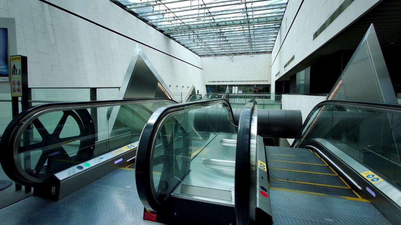 Singapore MRT ride from Bras Basah to Changi Airport train station (1 of 3)