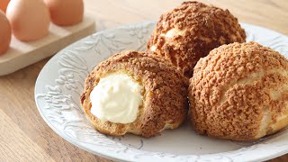 Cream Puffs, Choux Au Craquelin