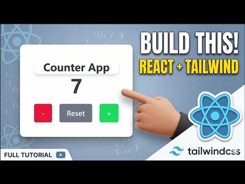 Creating Counter App Using React JS and Tailwind CSS | IN Hindi - YouTube