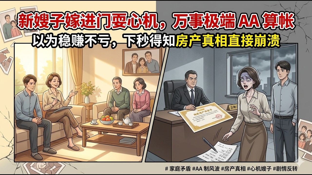 新媳妇AA制算计，反转房产真相！
