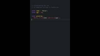 JavaScript Example - Template Strings