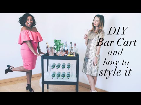 DIY Bar Cart + How To Style It - YouTube