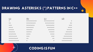 Drawing asterisks (*) pattern in c++ part(A) | How to Program 9th Edition by Deitel 5.12
