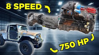 FJ gets Engine +Transmission mounted w CUSTOM adaptor