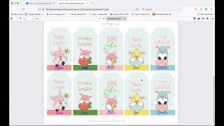 How To Edit The Gnome Easter Gift Tags In Canva.