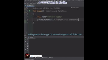 Access String in Kotlin | Prof.Antony Vijay #shorts