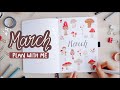 2021 March Bullet Journal Setup | Plan With Me Mushroom Theme!