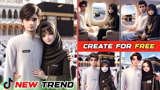 Couple in Makkah ai photo editing | TikTok viral photo editing | bing image creator tutorial | ai screenshot 2