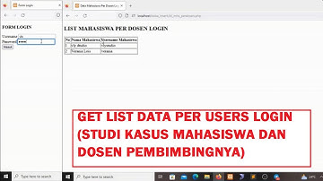 Get list data per users login (Studi Kasus Mahasiswa dan Dosen)