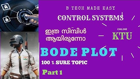 Bode plot: (Sure topic) PART 1 :Control System  | EE304 ACT Module 1 | EC409 Module 4  by Dinu A G