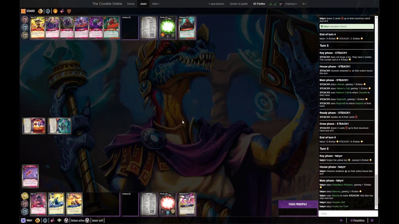 Keyforge Online : Fakyrr Vs Steack, ROUND 2 !