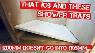 SHOWER TRAY INSTALLING…THIS IS WHAT ITS REALLY LIKE DAY TO DAY PLUMBING ON SOME JOBS