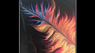 (83) FEATHER KISS POUR / FLUID ART/ ACRYLIC POURING / SATISFYING BEGINNER TUTORIAL / RELAXING / DEMO