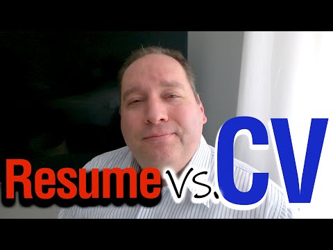 Resume Vs. Cv