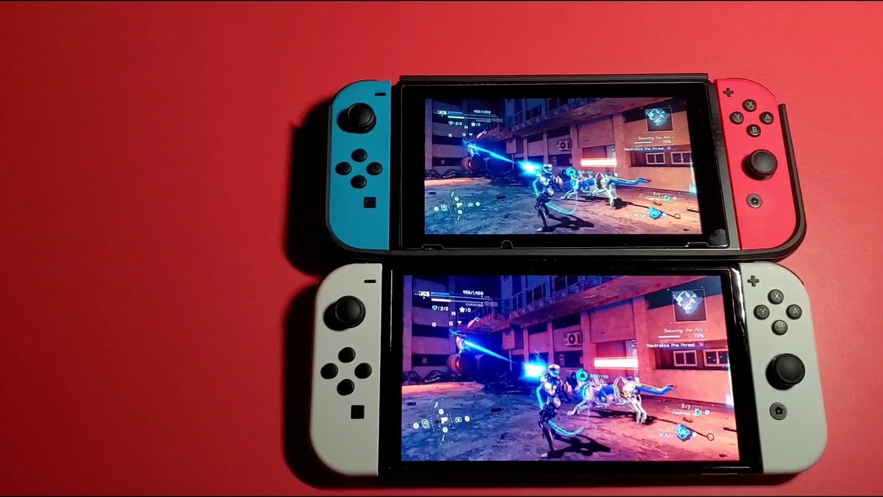 ASTRAL CHAIN SWITCH OLED VS SWITCH V2 GAMEPLAY FOOTAGE YouTube