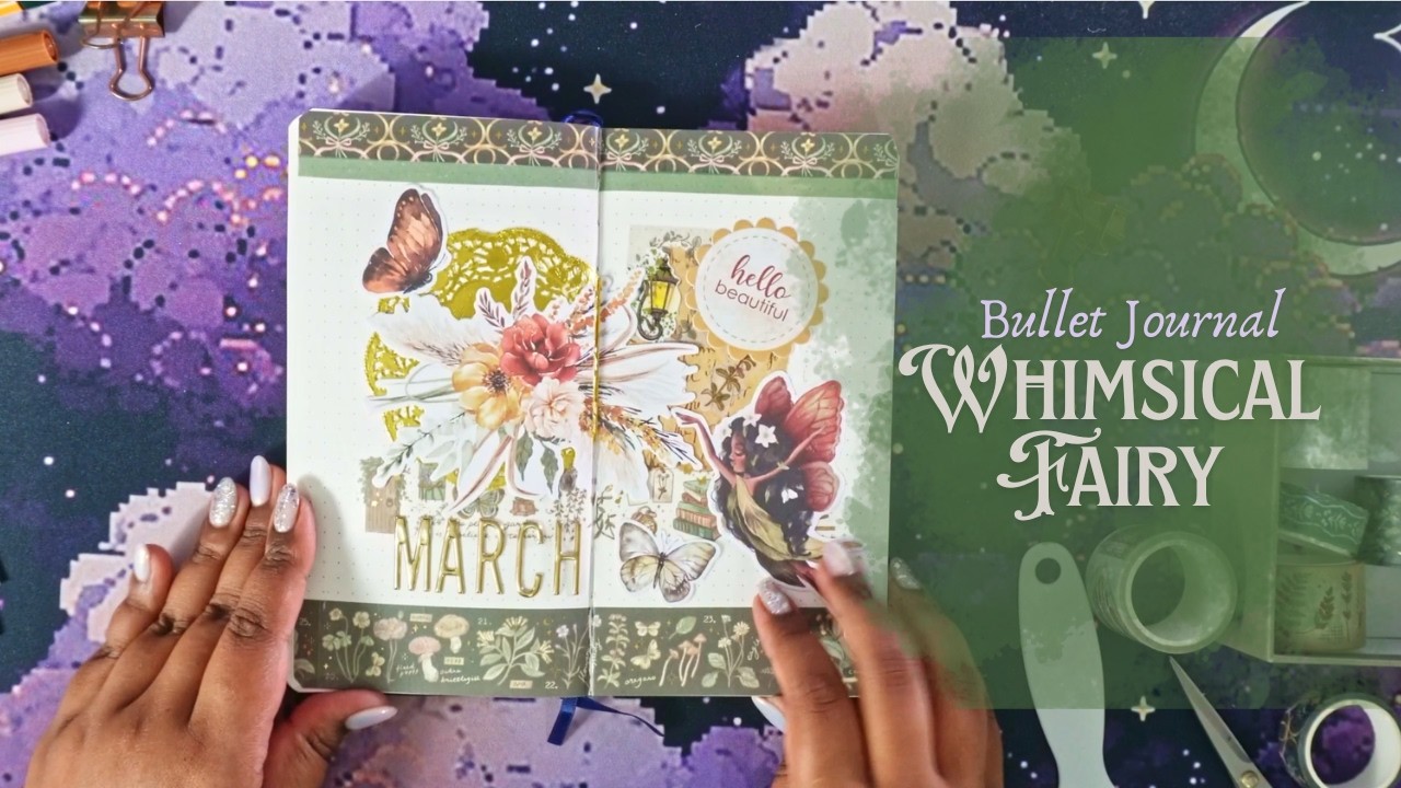 March Plan With Me 🌿 Whimsical Fairy Theme | 2026 Bullet Journal