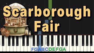 scarborough fair easy piano tutorial play along adult beginners