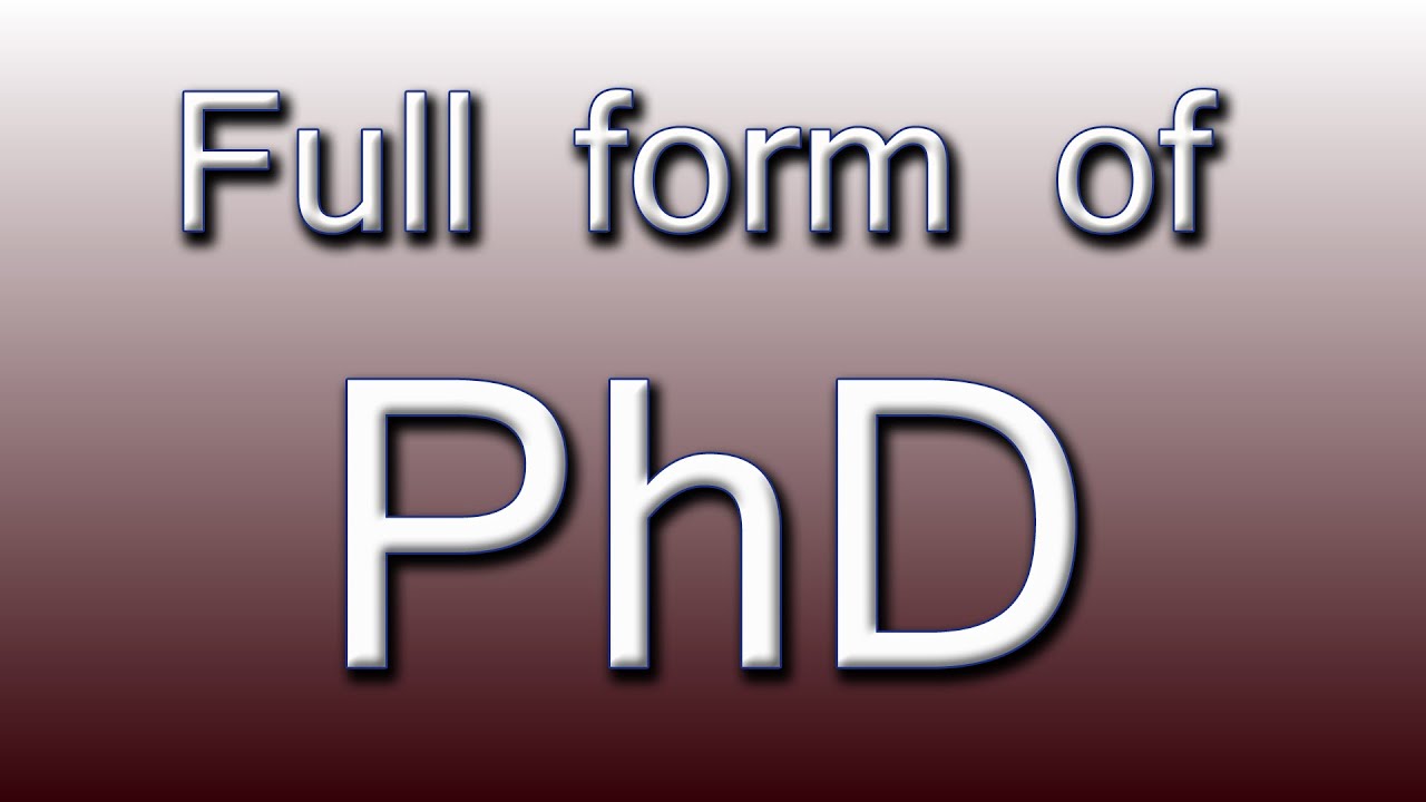 phd full form in