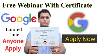 free course with certificate | Google free Webinar | cloud | machine learning | big data | ml screenshot 1