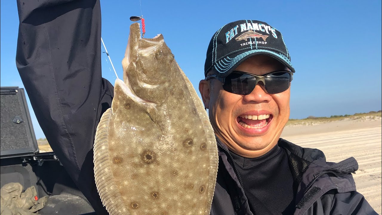 Assateague Beach Red Drum Skunk- Summer Flounder and Florida Pompano catch n cook 