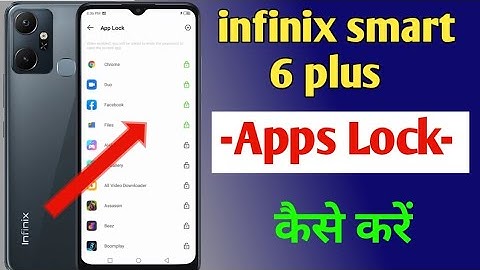 infinix smart 6 plus app lock setting / how to apps lock in infinix smart 6 plus / 2022