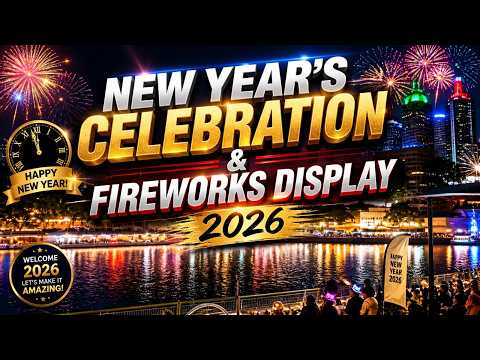 NEW YEAR’S CELEBRATION & FIREWORKS DISPLAY 2026 MELBOURNE AUSTRALIA #newyear2026 #fireworks