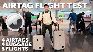 Ultimate Air Tag Test  Triple Header Flight, Four AirTags in Luggage