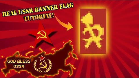 Minecraft Banner Tutorial - how to craft our REAL USSR Flag Banner