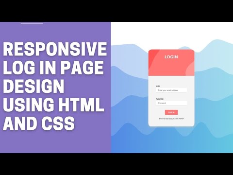 Responsive Log In Page Design Using HTML And CSS || Code Mark