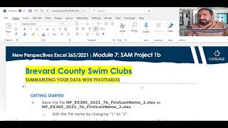 New Perspectives Excel 365/2021 Module 7 SAM Project 1b | Brevard County Swim Club