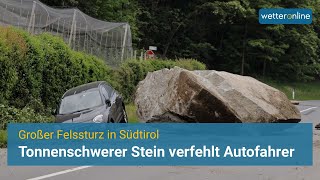 Felssturz in Südtirol: Großes Glück für Autoinsassen screenshot 2